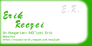 erik reczei business card